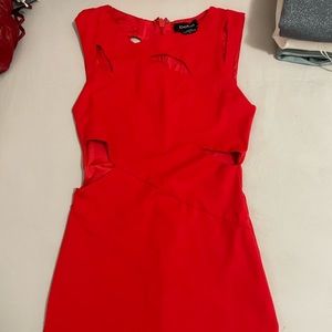 Bebe Mini cutout red dress